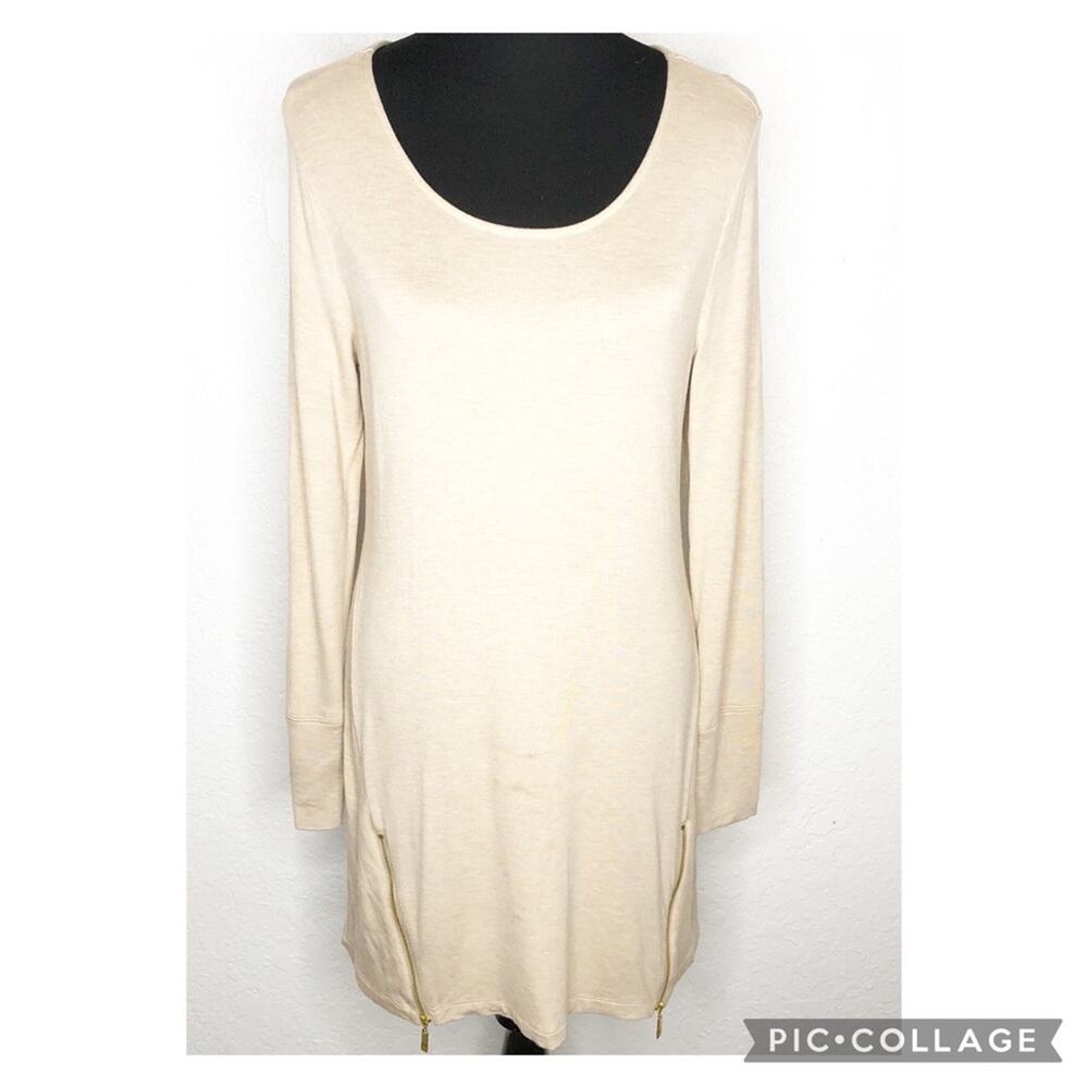 Soma tan zipper hemline tunic / dress size Small